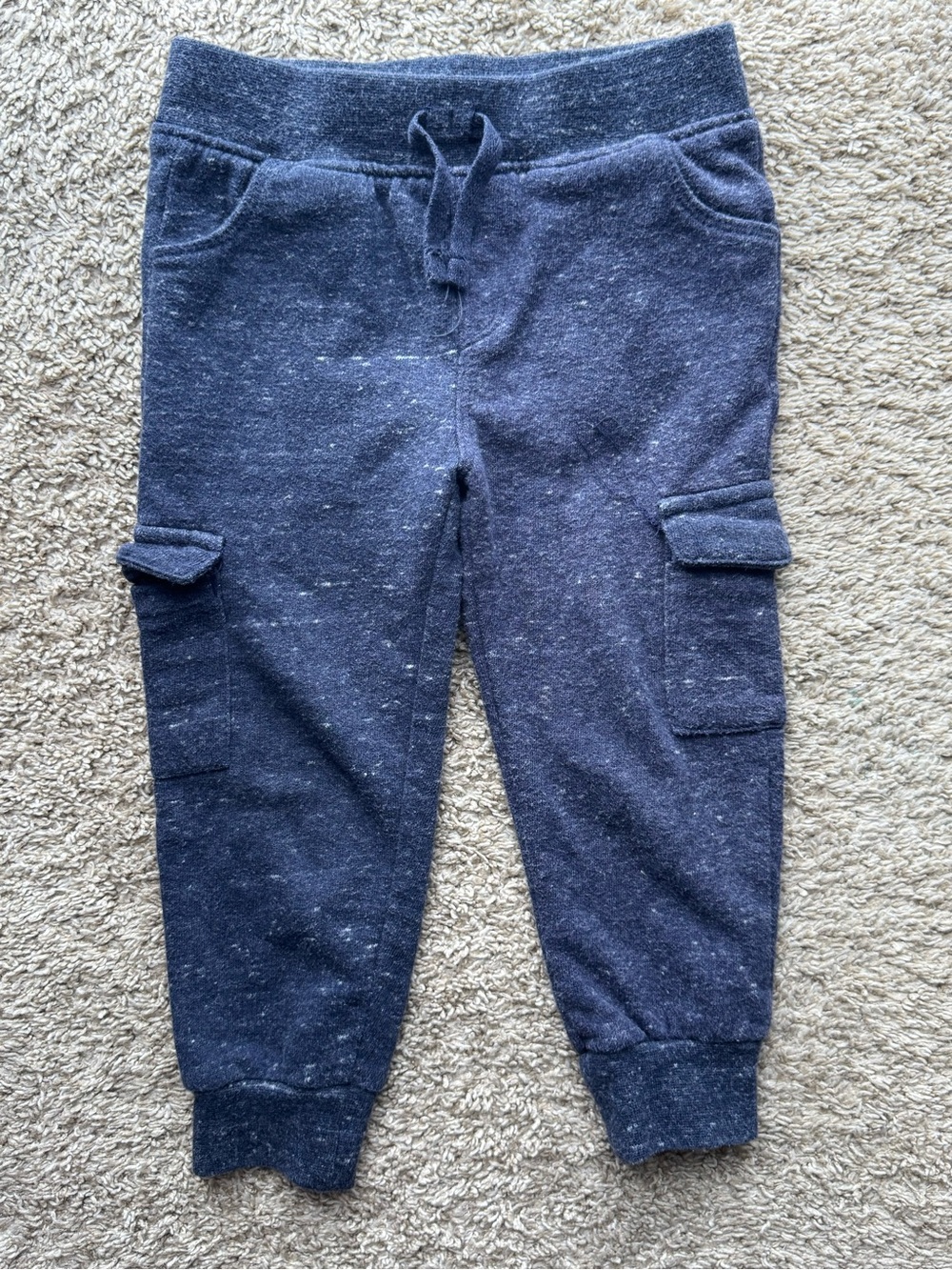 Carter’s Navy Blue Cargo Jogger Sweatpants Toddler Boys 2T Drawstring Pockets